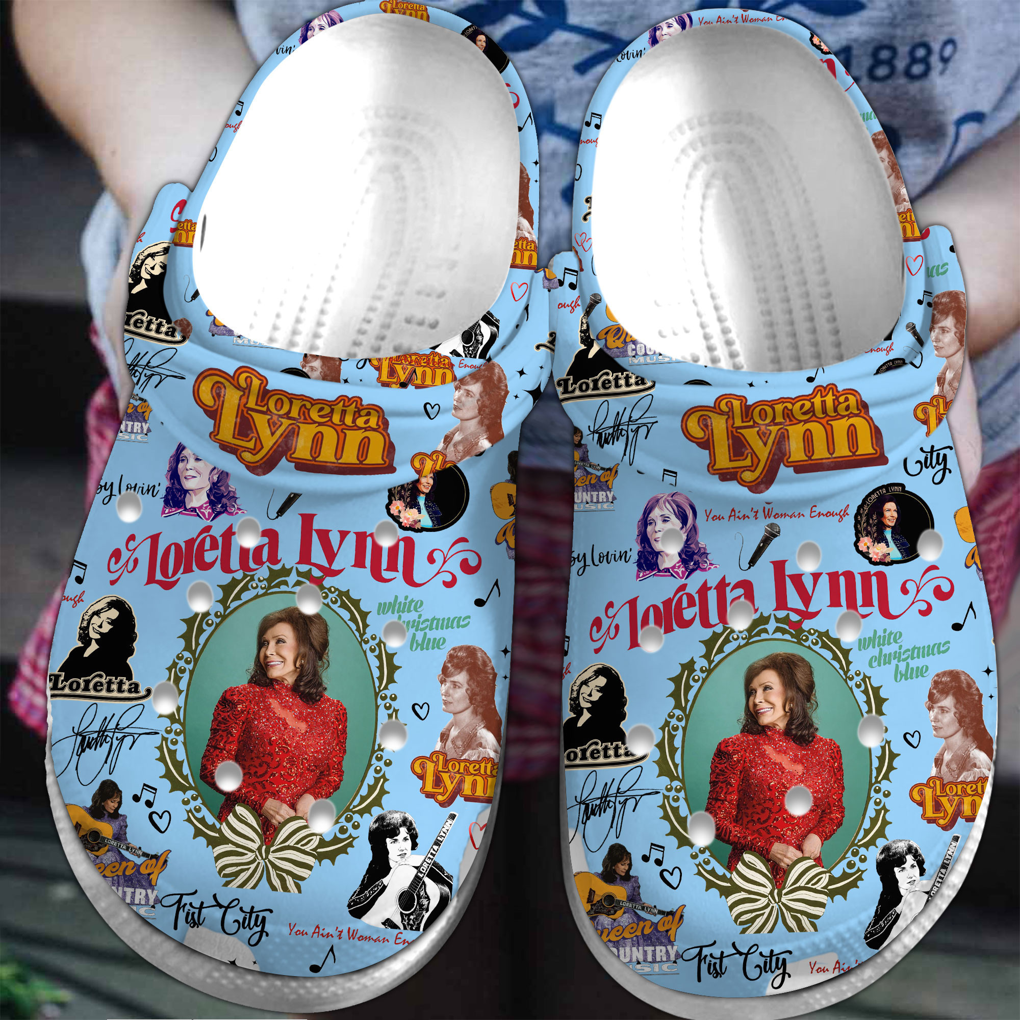 Loretta Lynn Music Crocs Crocband Clogs Shoes Comfortable For Men Women and Kids