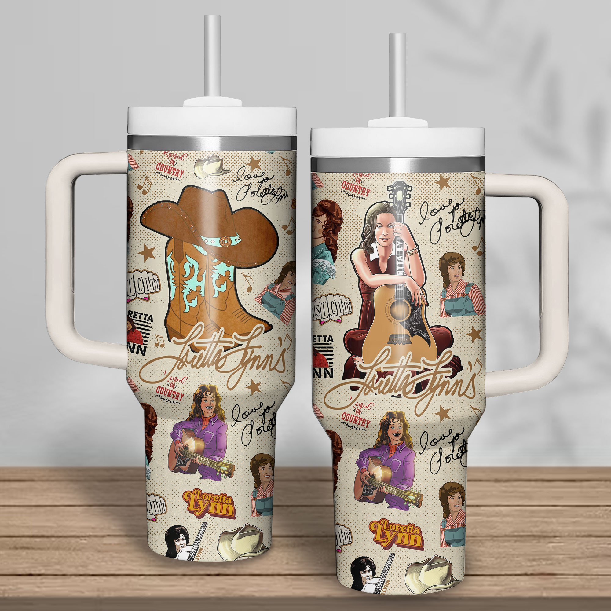 Loretta Lynn Music Custom Stanley Cup 40 oz 30 oz Tumbler With HandleTVC2301506