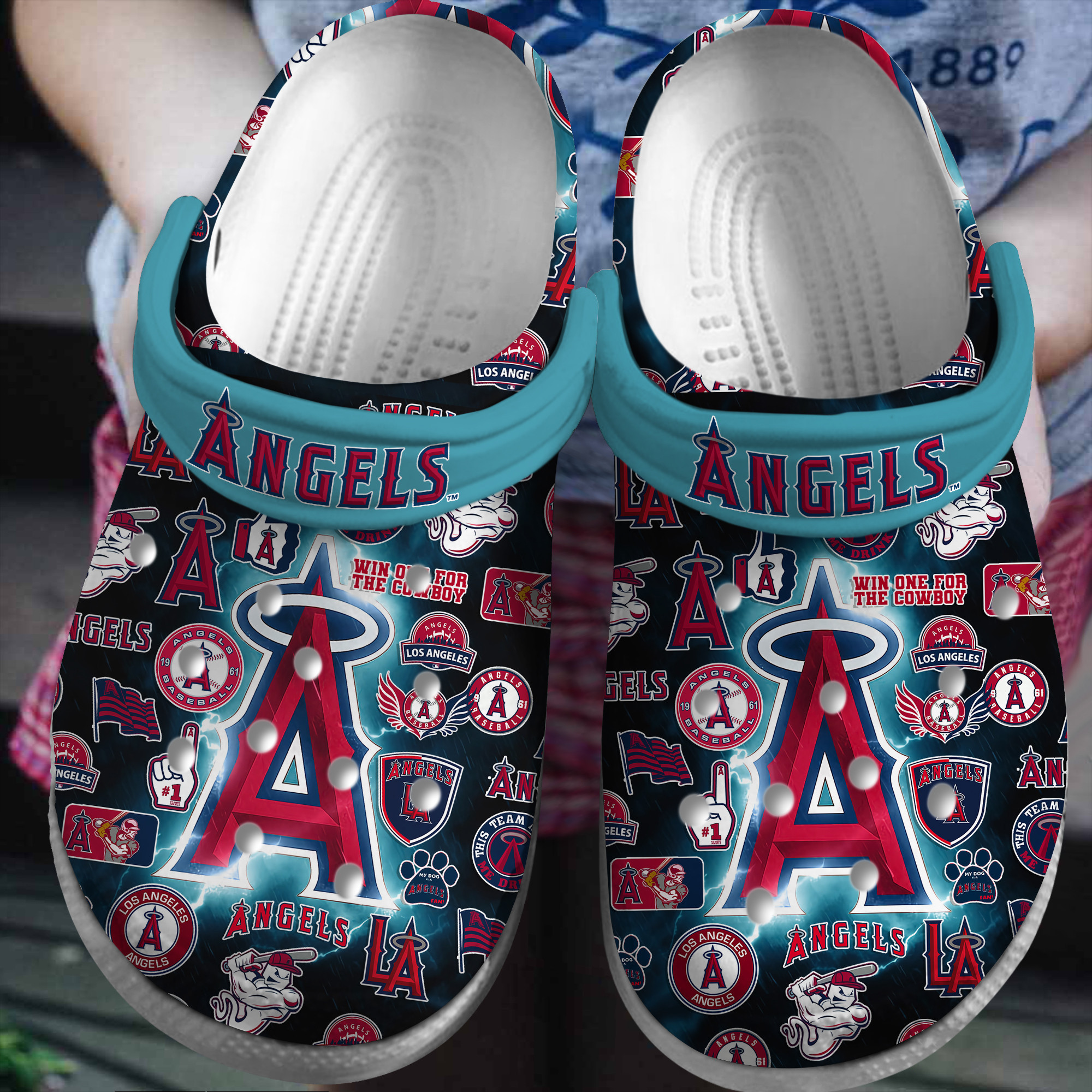 Los Angeles Angels Baseball MLB Sport Crocs Crocband Clogs Shoes Comfortable For Men Women and Kids