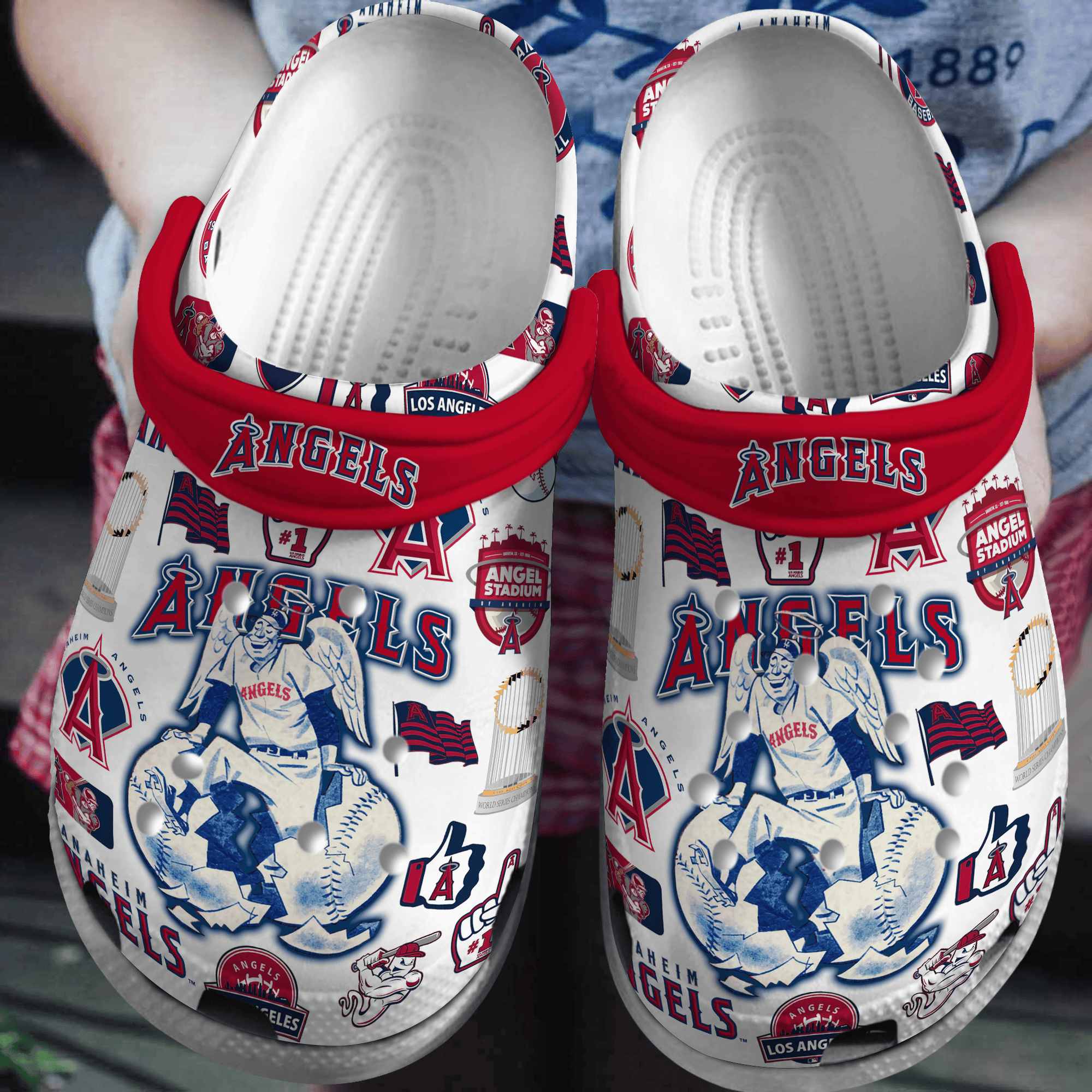 Los Angeles Angels MLB Sport Crocs Crocband Clogs Shoes Comfortable For Men Women and Kids