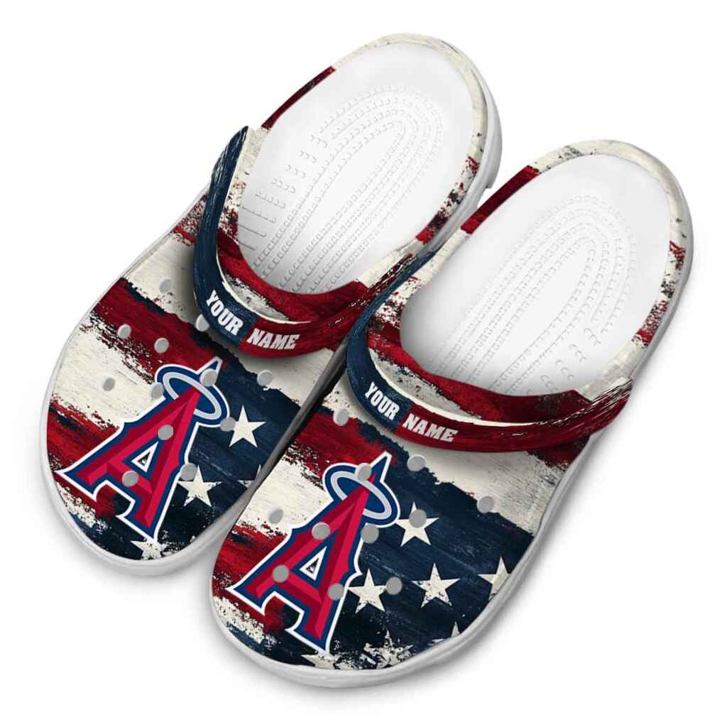 Los Angeles Angels Patriotic Stripes ClogTVC1801961 - Image 4