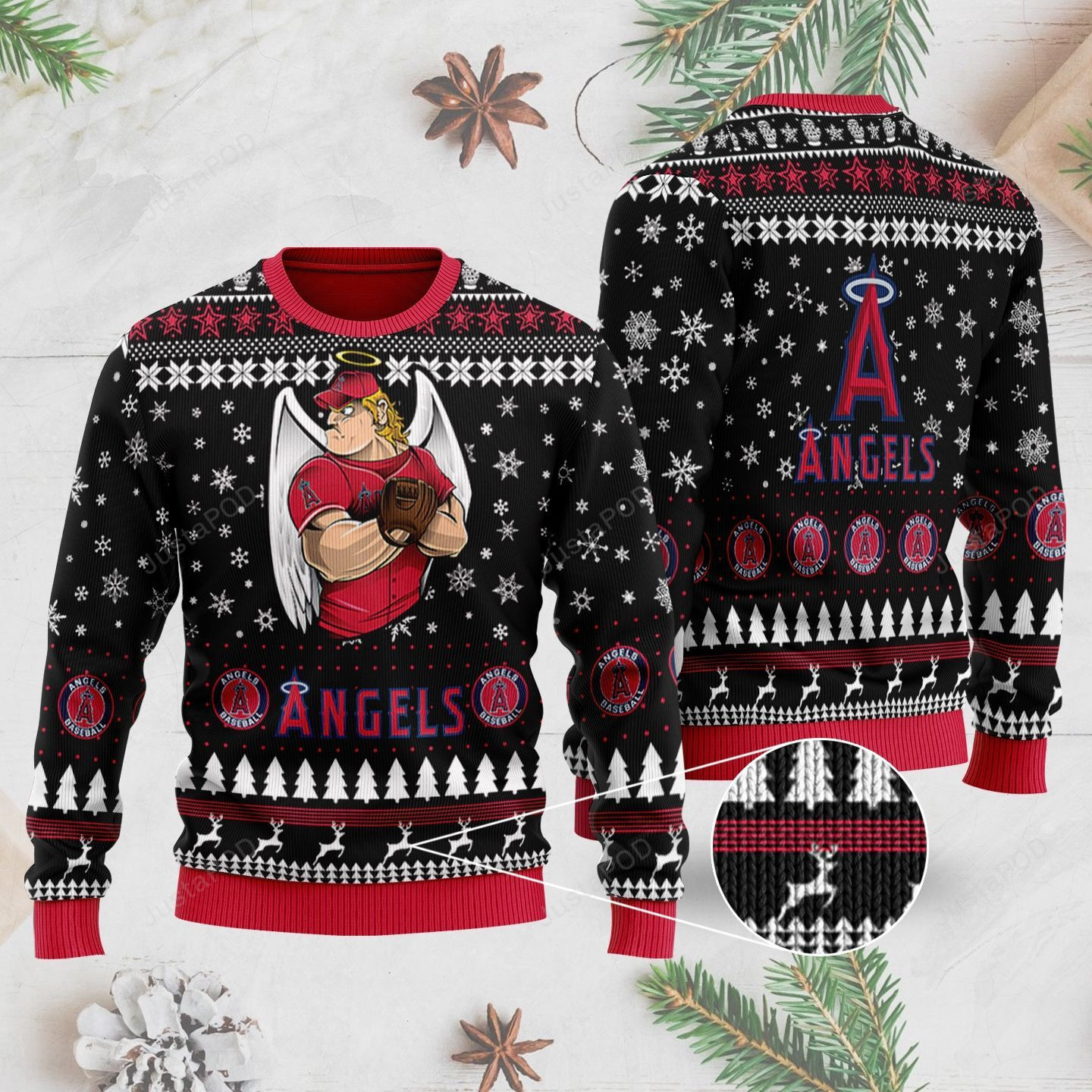 Los Angeles Angels Ugly Christmas Sweater Adult 3D Funny Matching for family