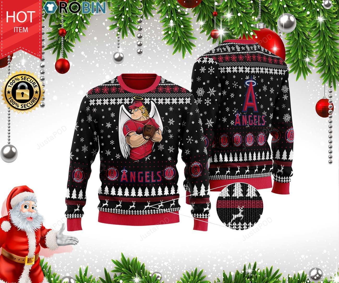 Los Angeles Angels Ugly Christmas Sweater Adult 3D Funny Matching for family
