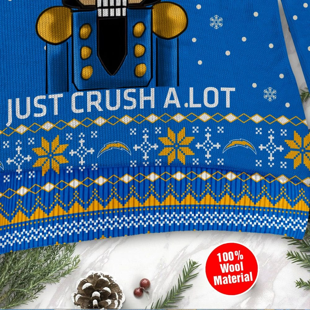 Los Angeles Chargers I Am Not A Player I Just Crush Alot Ugly Christmas Sweater Adult 3D Funny Matching for family - Image 4