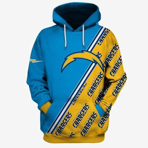 Los Angeles Chargers Ncaa Football Many Logo 3D All Over Print Hoodie, Zip Hoodie