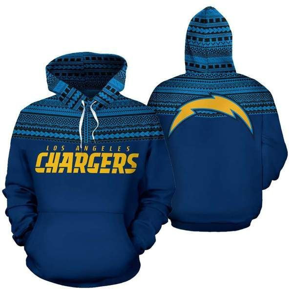 Los Angeles Chargers Ncaa Football Maori Tattoo Blue V2 3D All Over Print Hoodie, Zip Hoodie