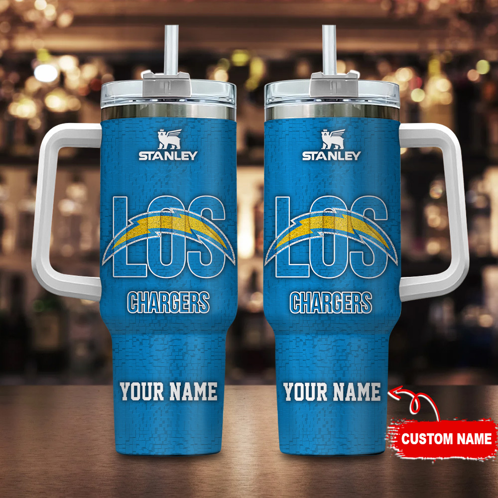 Los Angeles Chargers NFL 3D Logo Custom Stanley Cup 40 oz 30 oz Tumbler With HandleTVC2301108
