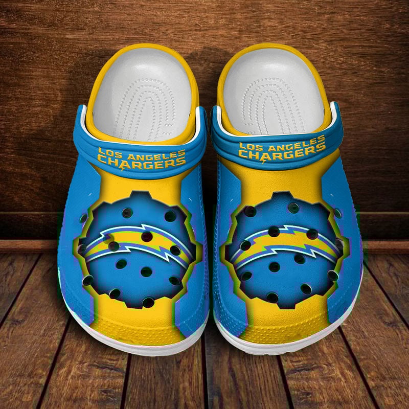 Los Angeles Chargers NFL Crocs Crocband Clogs Shoes Comfortable For Men Women and Kids