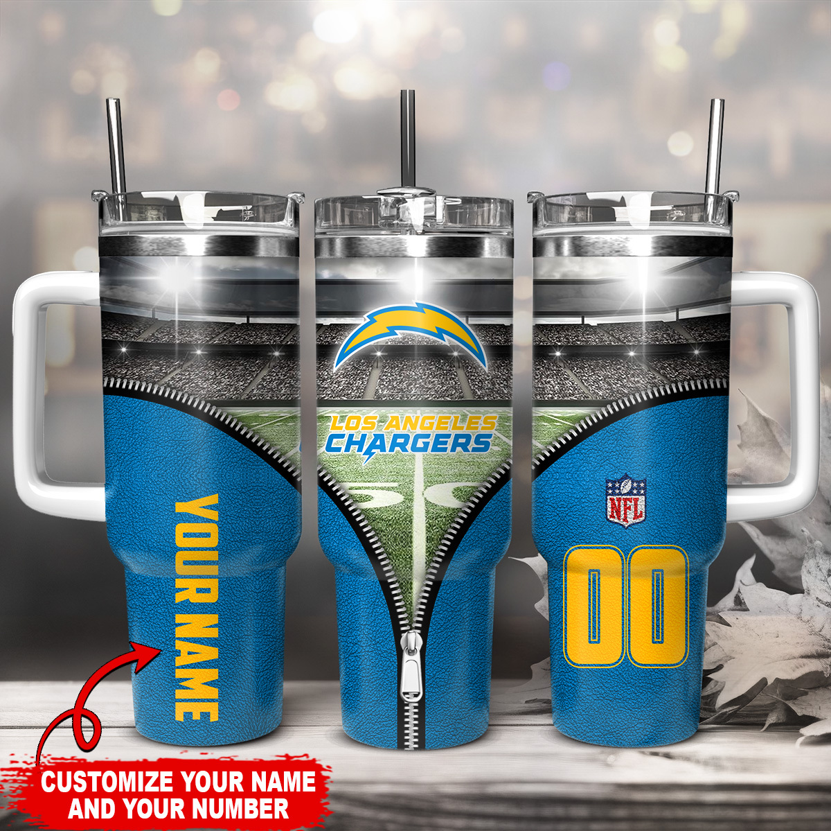Los Angeles Chargers NFL Custom Stanley Cup 40 oz 30 oz Tumbler With HandleTVC230140