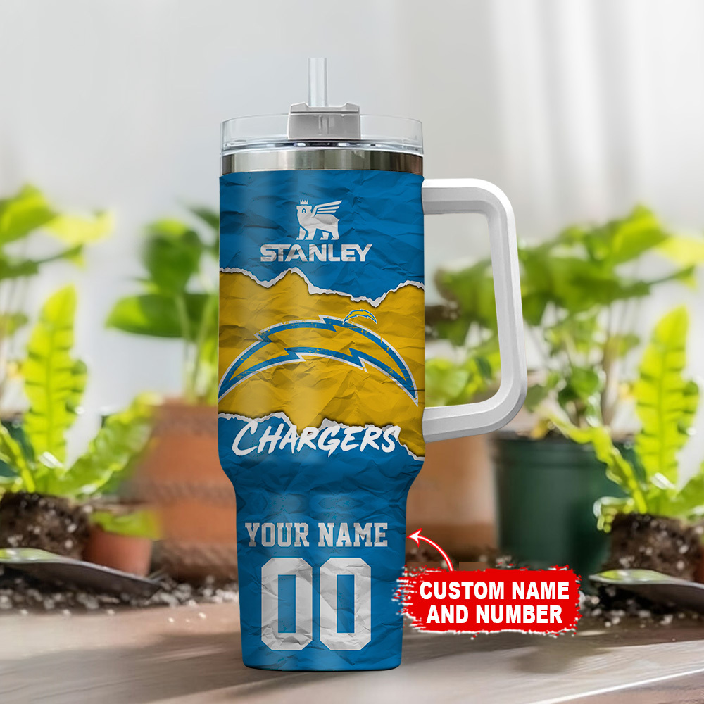 Los Angeles Chargers NFL Custom Stanley Cup 40 oz 30 oz Tumbler With HandleTVC230141 - Image 2