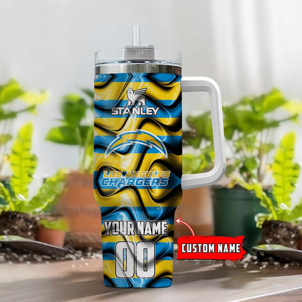 Los Angeles Chargers NFL Custom Stanley Cup 40 oz 30 oz Tumbler With HandleTVC230171 - Image 2