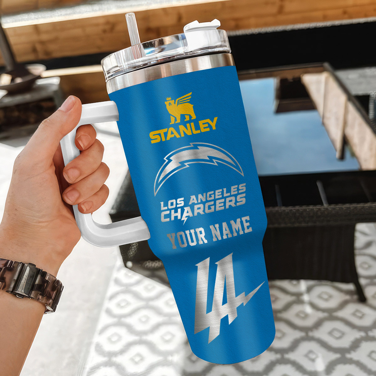 Los Angeles Chargers NFL Custom Stanley Cup 40 oz 30 oz Tumbler With HandleTVC230179 - Image 3