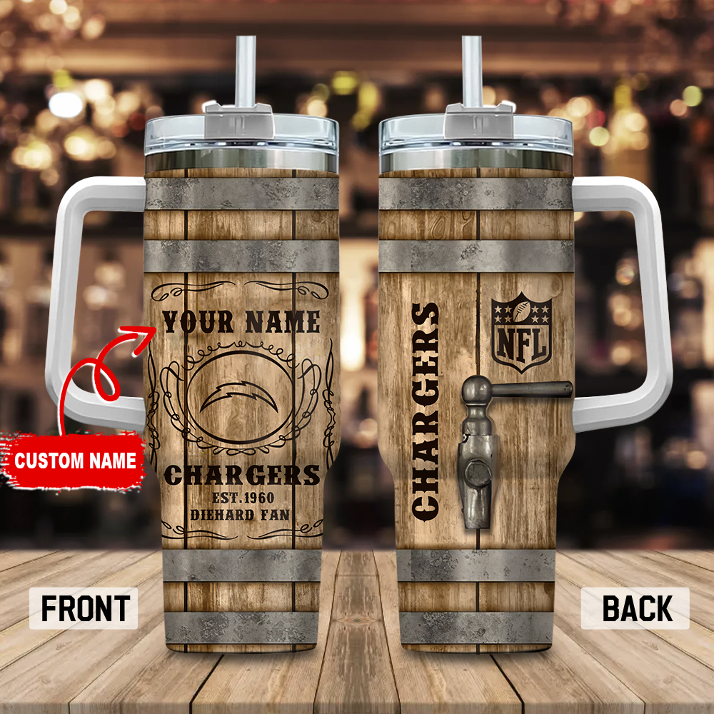 Los Angeles Chargers NFL Diehard Fan Custom Stanley Cup 40 oz 30 oz Tumbler With HandleTVC230196