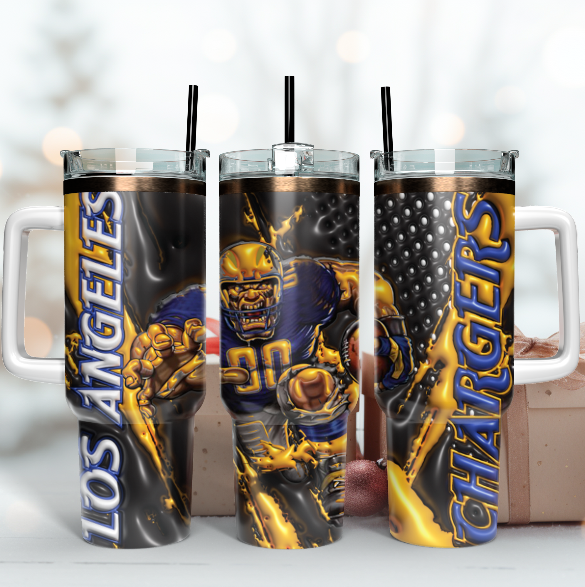 Los Angeles Chargers NFL Mascot Custom Stanley Cup 40 oz 30 oz Tumbler With HandleTVC2301183
