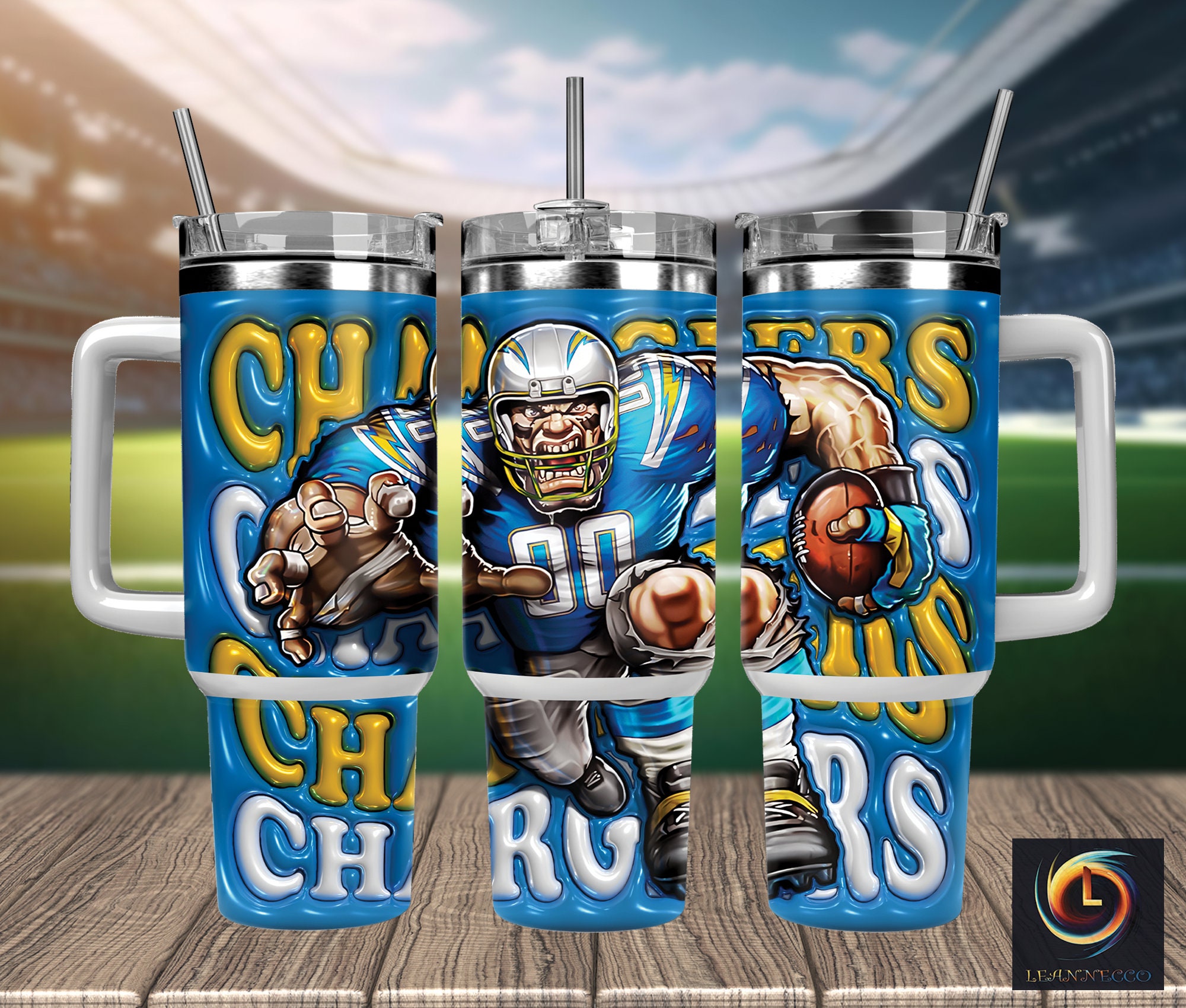 Los Angeles Chargers NFL Mascot Custom Stanley Cup 40 oz 30 oz Tumbler With HandleTVC2301987