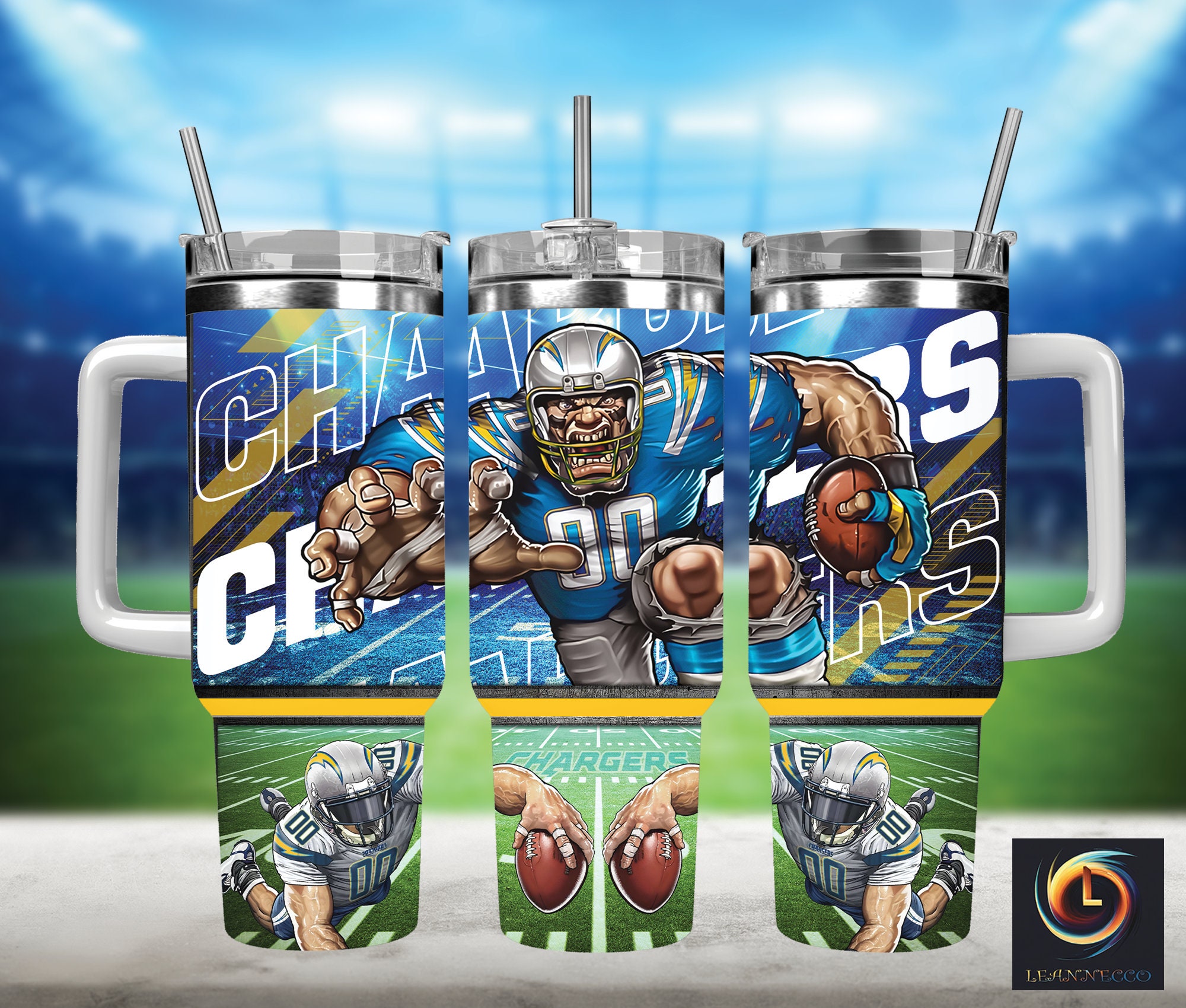 Los Angeles Chargers NFL Mascot Custom Stanley Cup 40 oz 30 oz Tumbler With HandleTVC2301991