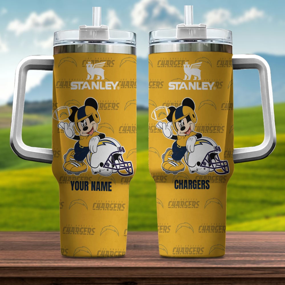 Los Angeles Chargers NFL Mickey Mouse Custom Stanley Cup 40 oz 30 oz Tumbler With HandleTVC230138
