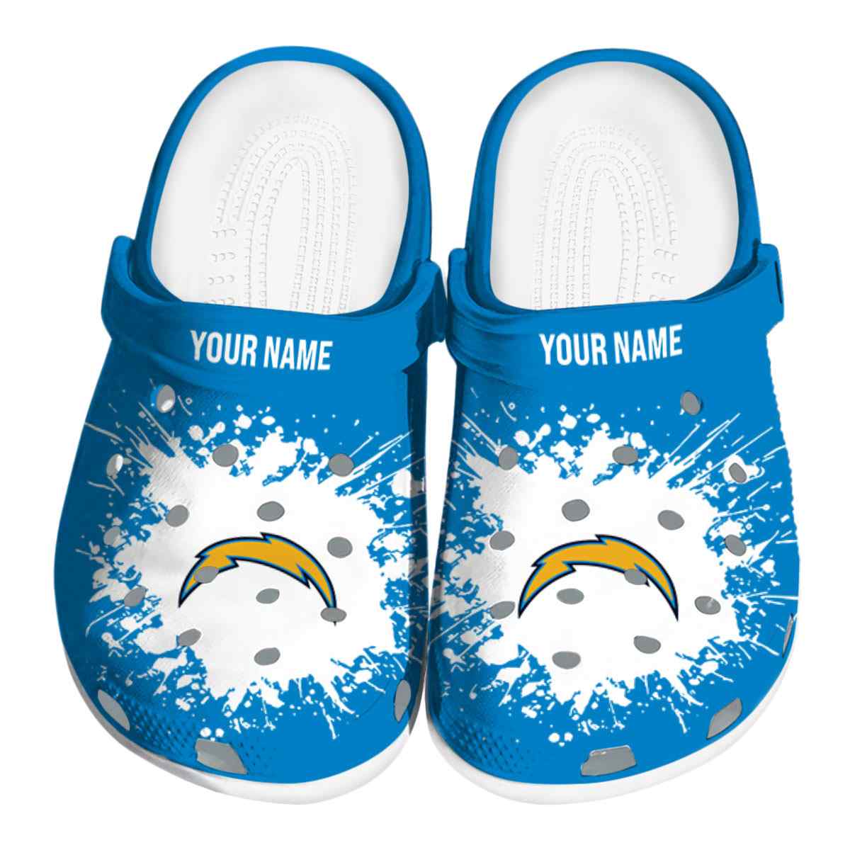 Los Angeles Chargers NFL Sport Crocs Crocband Clogs Shoes Comfortable For Men Women and Kids
