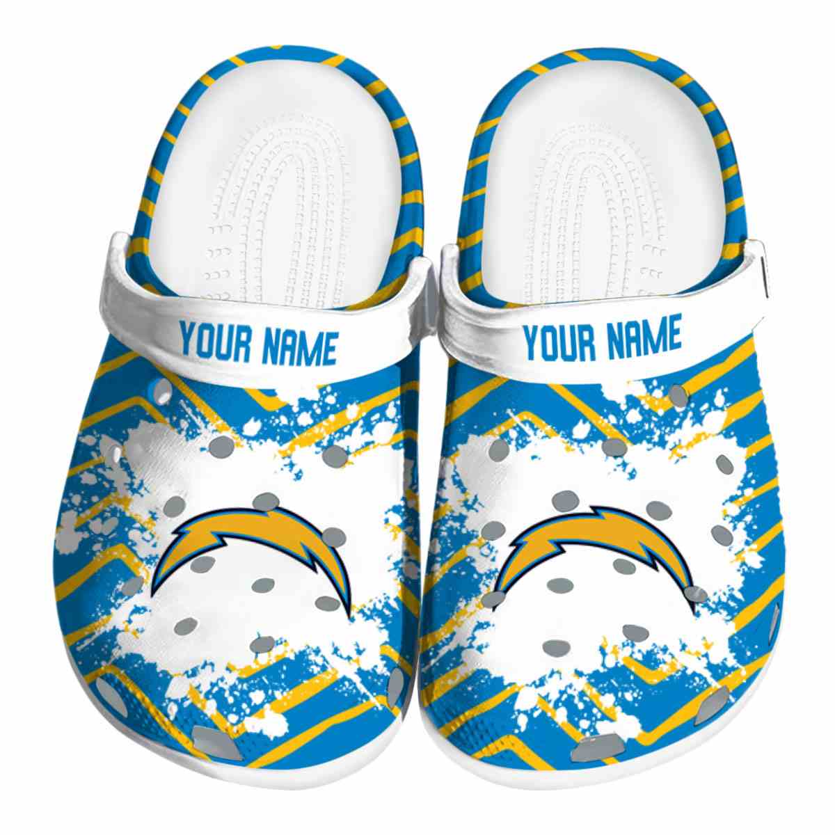 Los Angeles Chargers NFL Sport Crocs Crocband Clogs Shoes Comfortable For Men Women and Kids