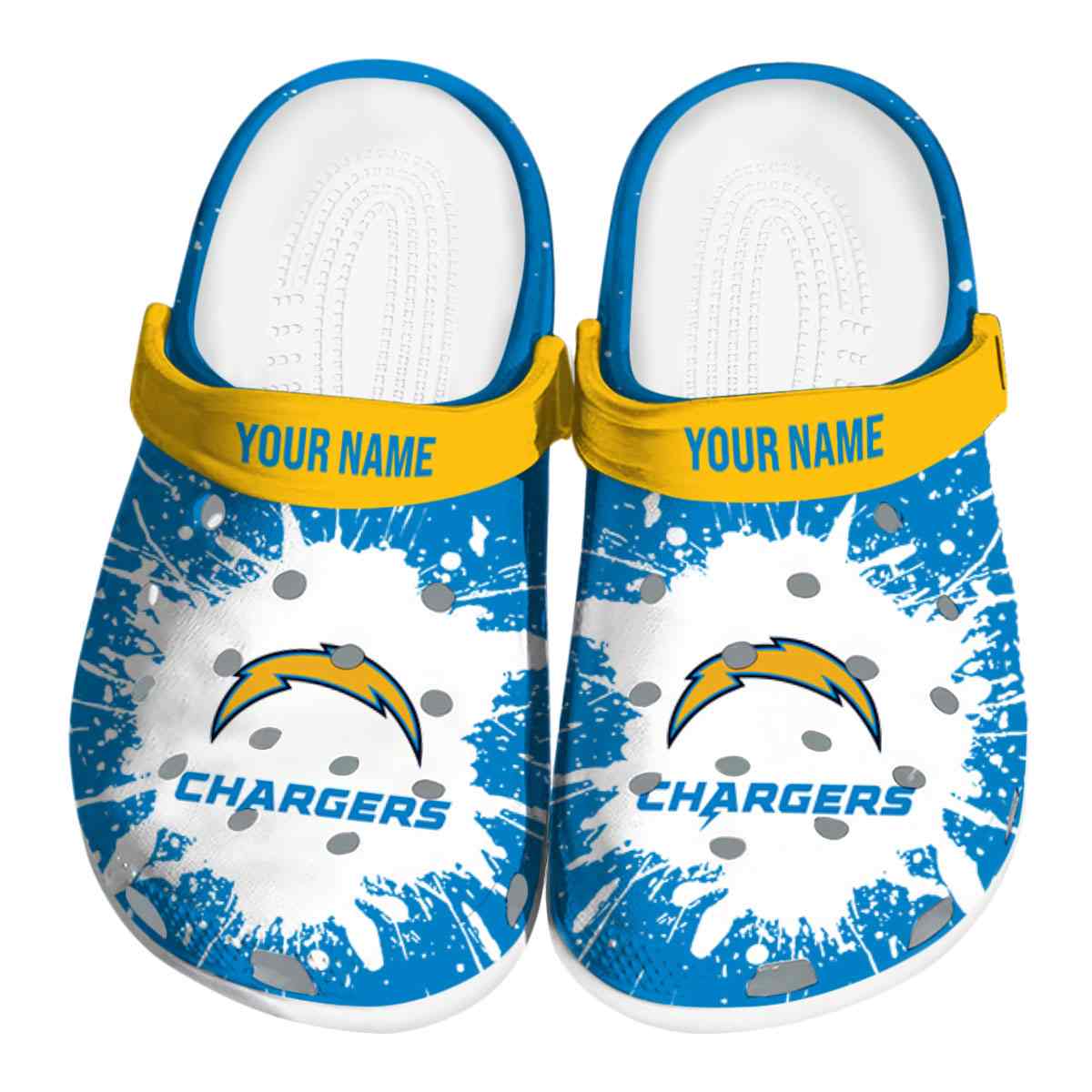 Los Angeles Chargers NFL Sport Crocs Crocband Clogs Shoes Comfortable For Men Women and Kids