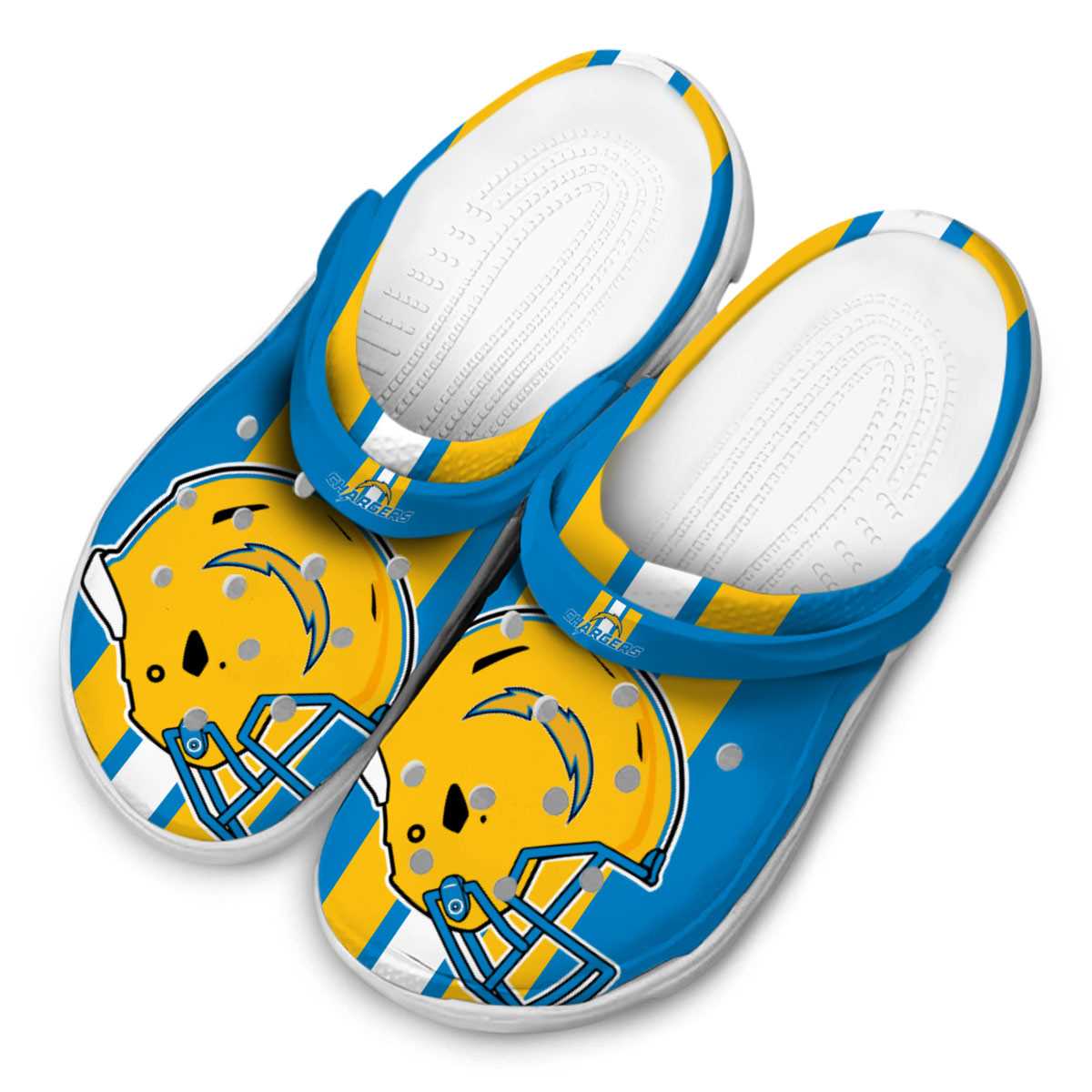 Los Angeles Chargers NFL Sport Crocs Crocband Clogs Shoes Comfortable For Men Women and Kids - Image 4