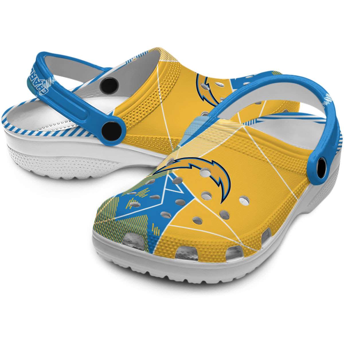 Los Angeles Chargers NFL Sport Crocs Crocband Clogs Shoes Comfortable For Men Women and Kids - Image 3