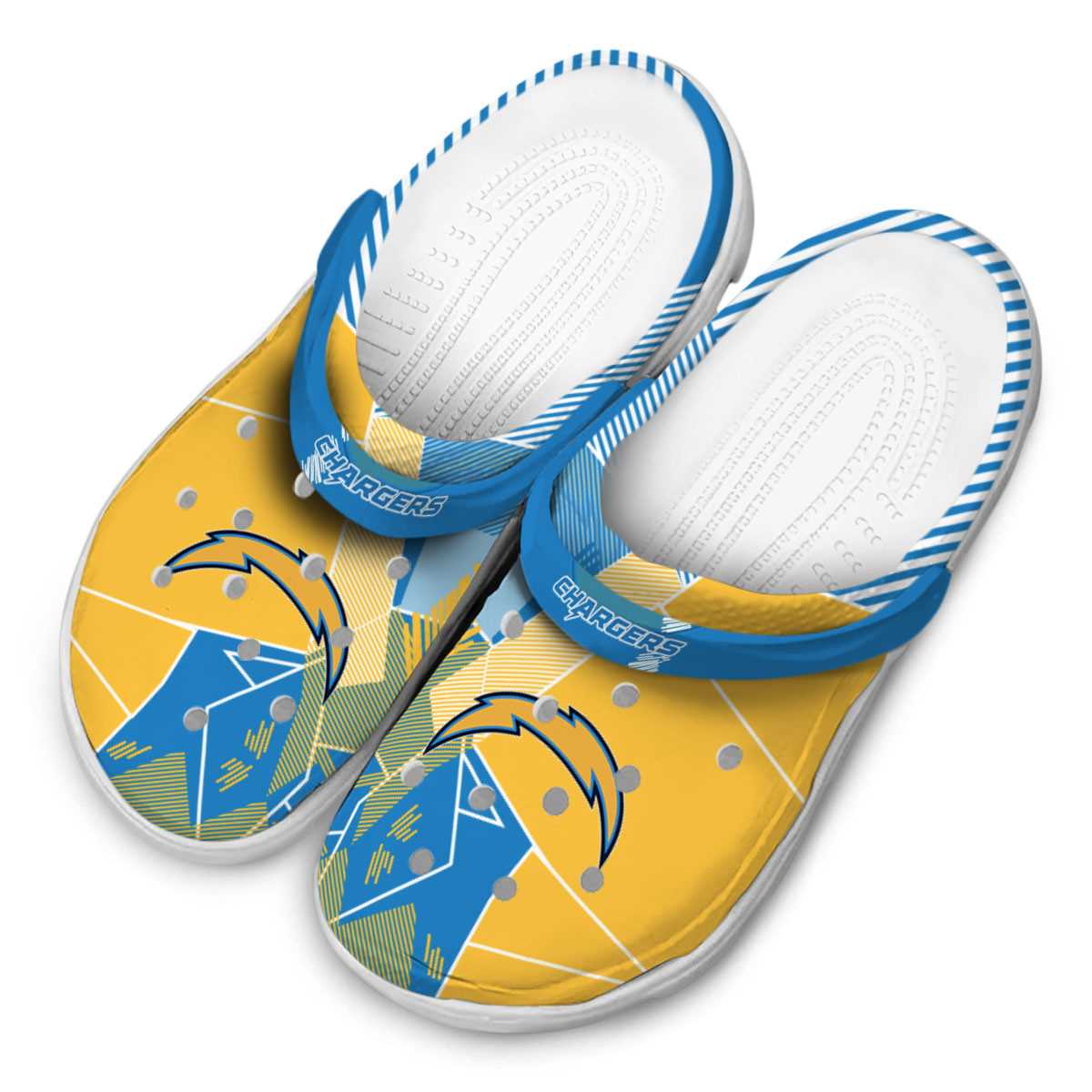 Los Angeles Chargers NFL Sport Crocs Crocband Clogs Shoes Comfortable For Men Women and Kids - Image 4