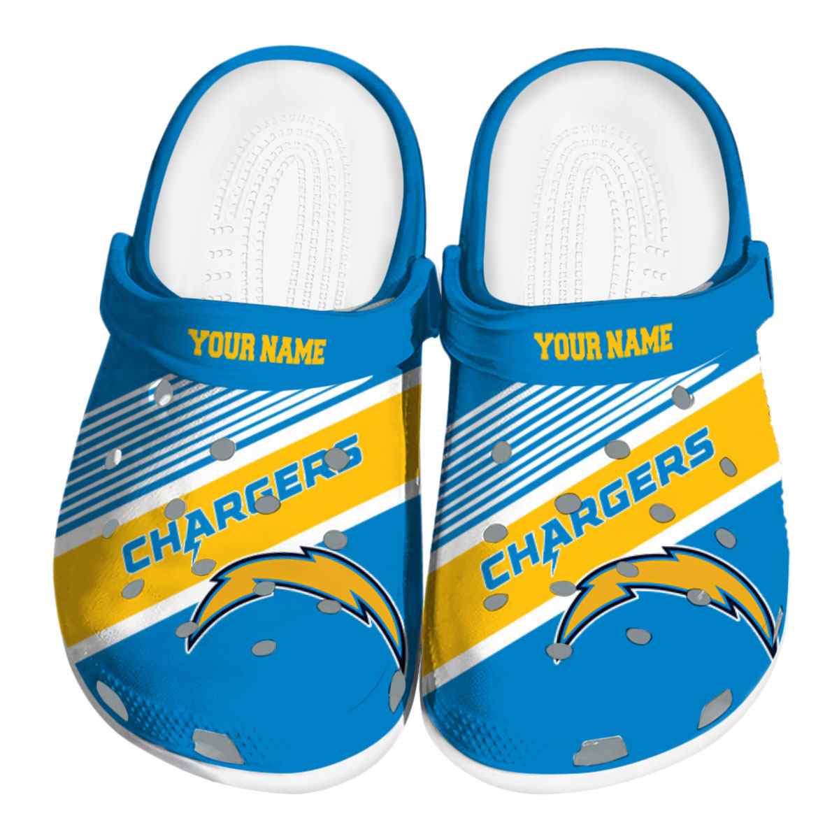 Los Angeles Chargers NFL Sport Crocs Crocband Clogs Shoes Comfortable For Men Women and Kids