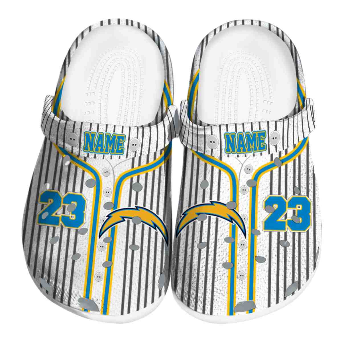 Los Angeles Chargers NFL Sport Crocs Crocband Clogs Shoes Comfortable For Men Women and Kids