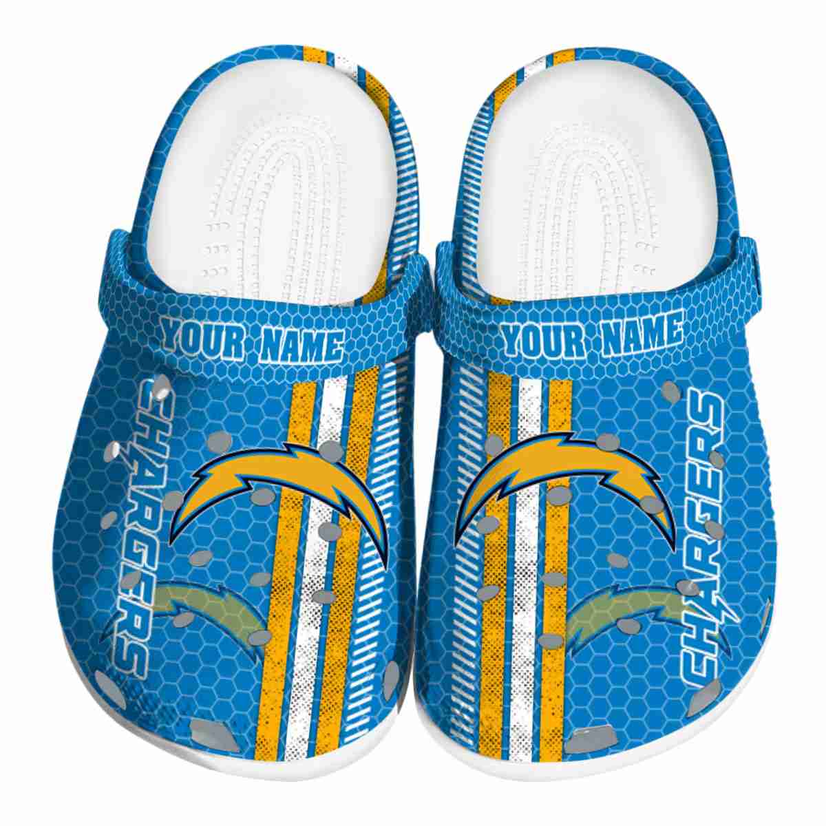 Los Angeles Chargers NFL Sport Crocs Crocband Clogs Shoes Comfortable For Men Women and Kids
