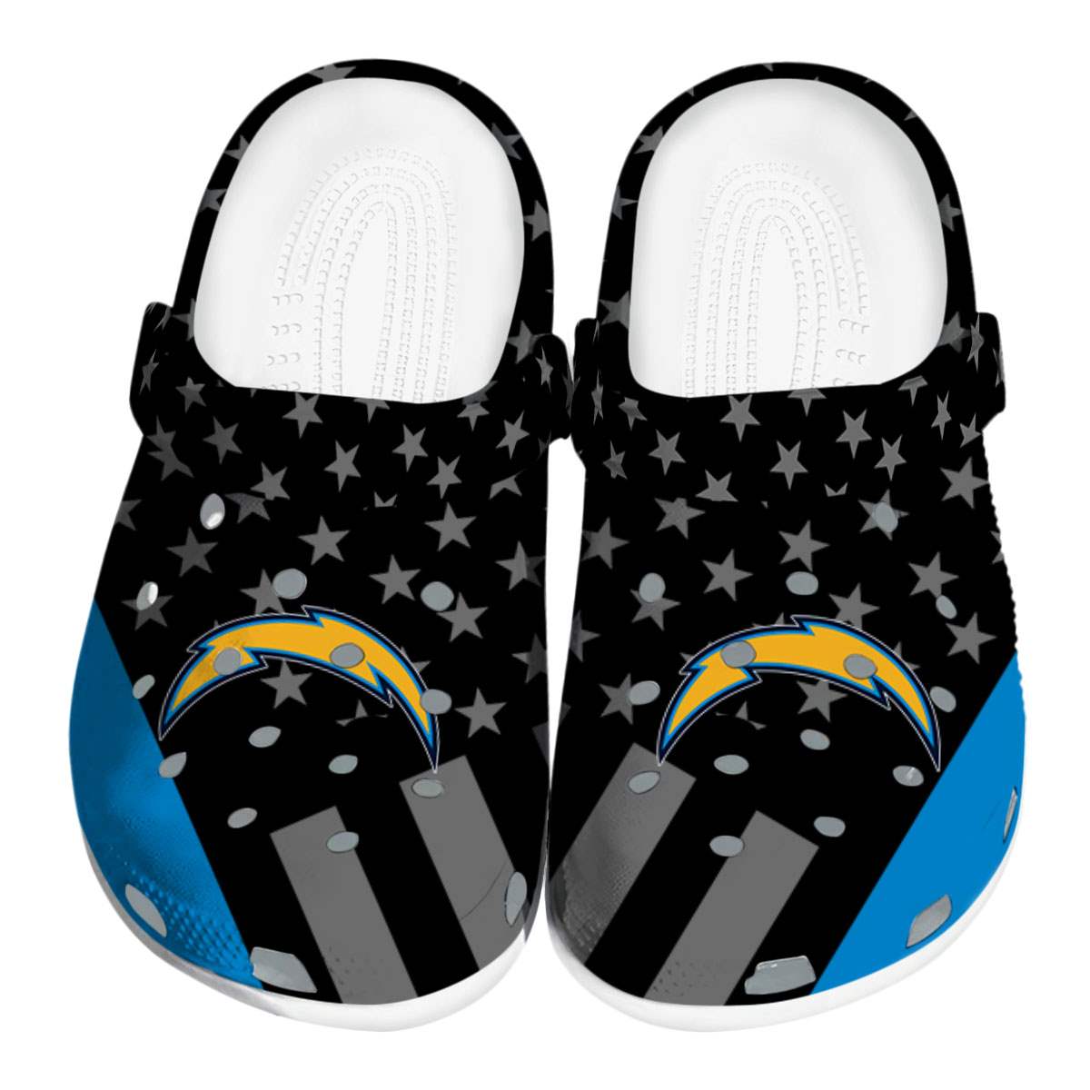 Los Angeles Chargers NFL Sport Crocs Crocband Clogs Shoes Comfortable For Men Women and Kids