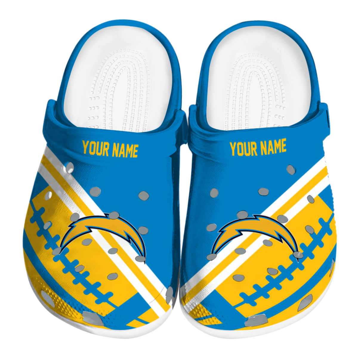 Los Angeles Chargers NFL Sport Crocs Crocband Clogs Shoes Comfortable For Men Women and Kids