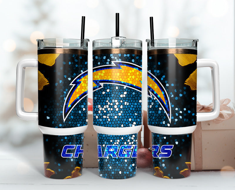 Los Angeles Chargers NFL Stained Glass Effect Custom Stanley Cup 40 oz 30 oz Tumbler With HandleTVC2301141
