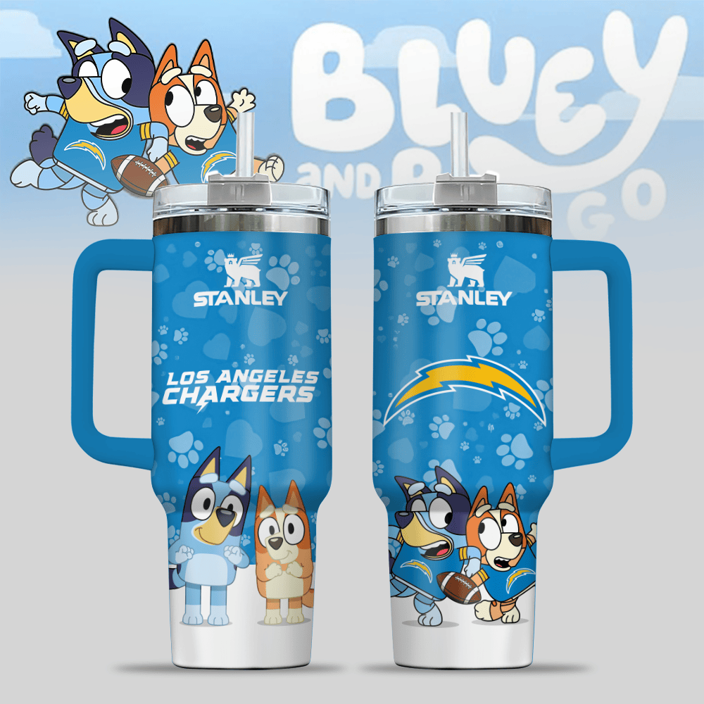 Los Angeles Chargers NFL x Bluey Custom Stanley Cup 40 oz 30 oz Tumbler With HandleTVC2301123
