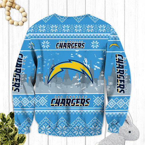 Los Angeles Chargers Ugly Christmas Sweater Adult 3D Funny Matching for family - Image 2