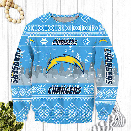 Los Angeles Chargers Ugly Christmas Sweater Adult 3D Funny Matching for family
