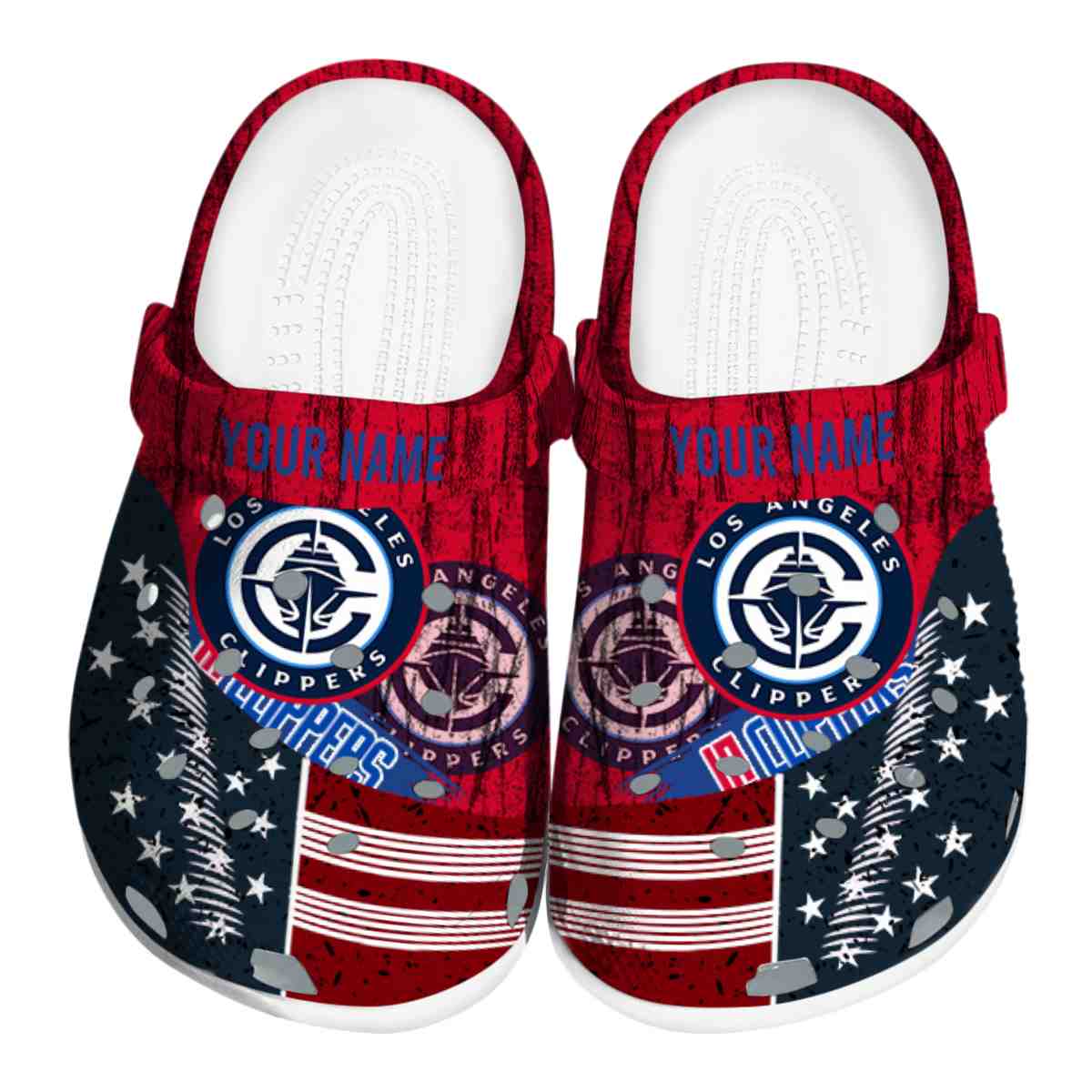 Los Angeles Clippers NBA Sport Crocs Crocband Clogs Shoes Comfortable For Men Women and Kids