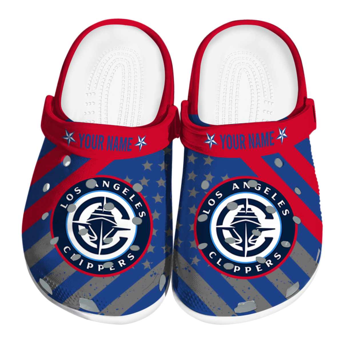 Los Angeles Clippers NBA Sport Crocs Crocband Clogs Shoes Comfortable For Men Women and Kids