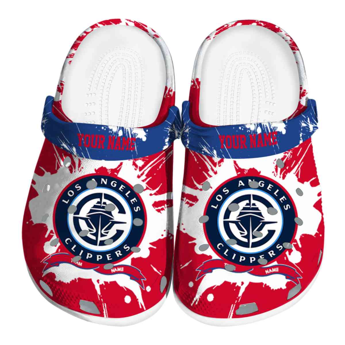 Los Angeles Clippers NBA Sport Crocs Crocband Clogs Shoes Comfortable For Men Women and Kids