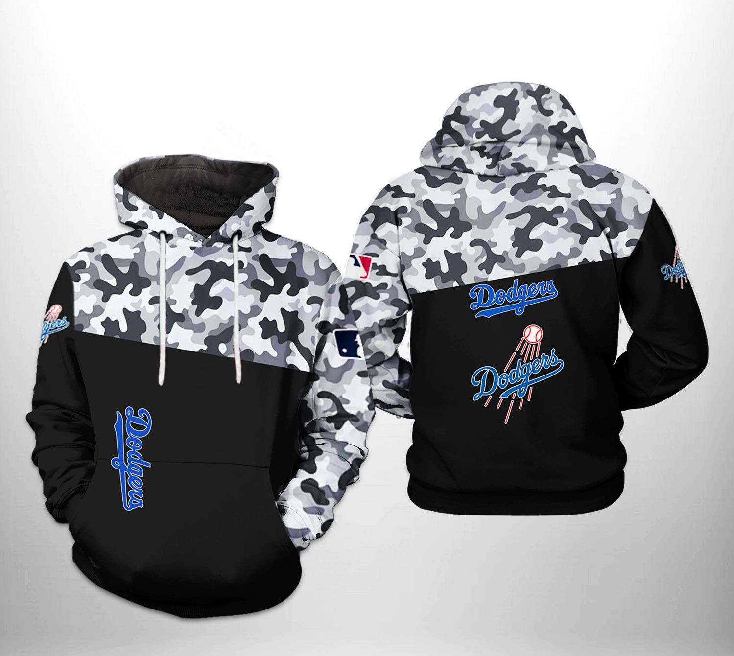 Los Angeles Dodgers MLB Camo Veteran 3D All Over Print Hoodie, Zip Hoodie