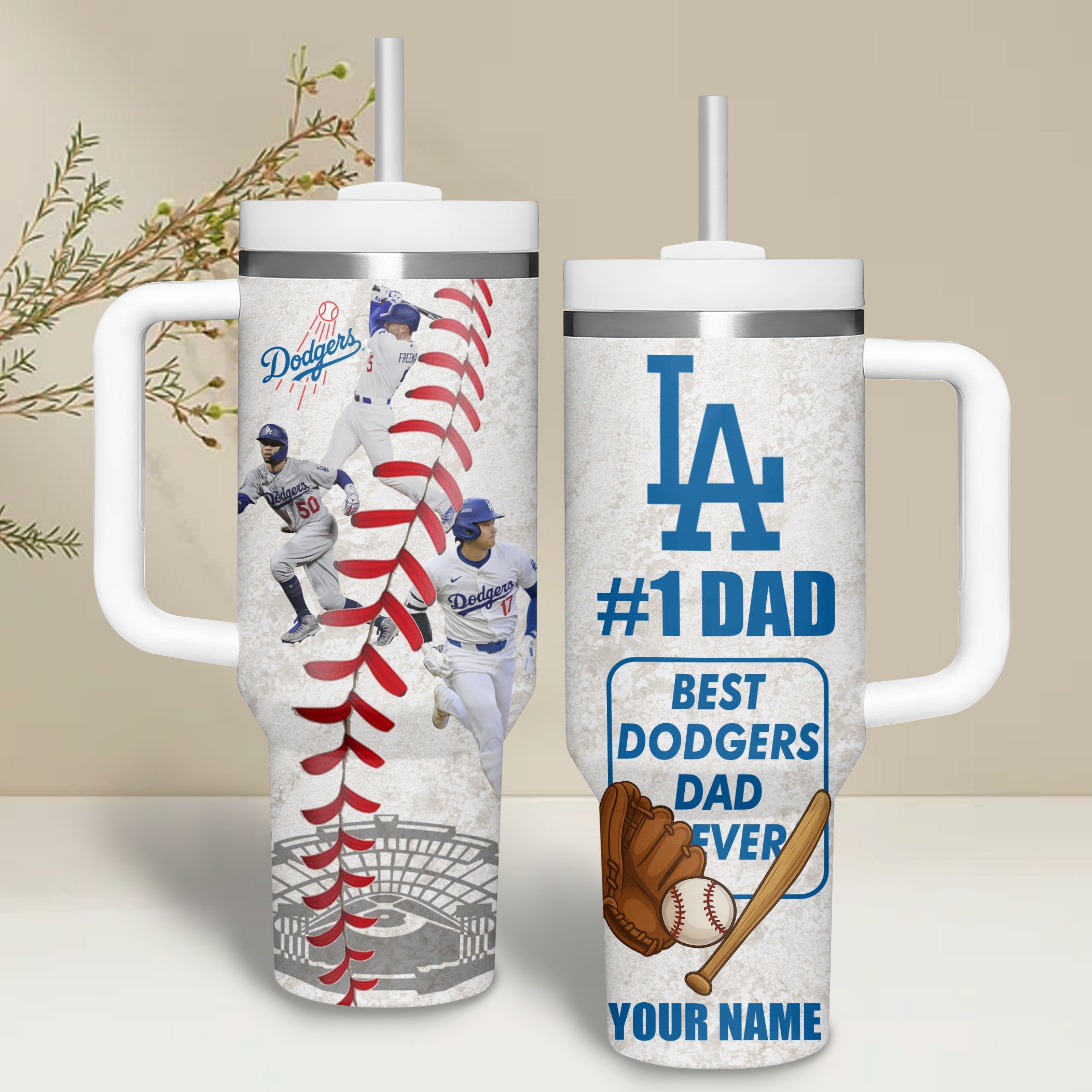 Los Angeles Dodgers MLB Custom Stanley Cup 40 oz 30 oz Tumbler With HandleTVC2301178 - Image 2