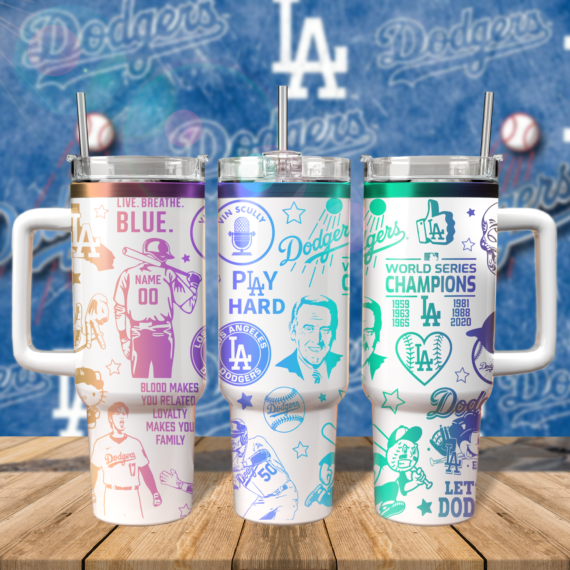 Los Angeles Dodgers MLB Custom Stanley Cup 40 oz 30 oz Tumbler With HandleTVC2301569