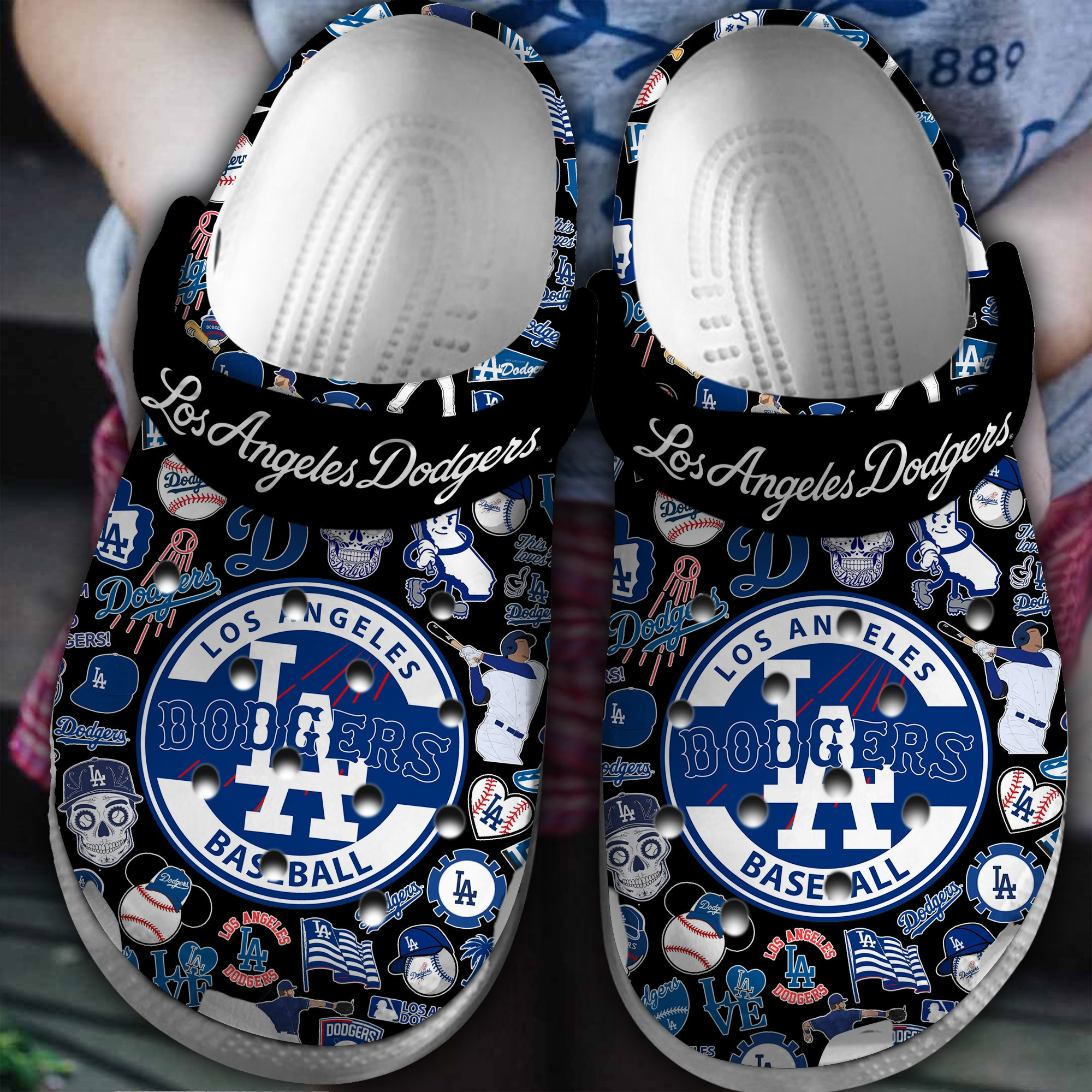 Los Angeles Dodgers MLB Sport Crocs Crocband Clogs Shoes Comfortable For Men Women and Kids