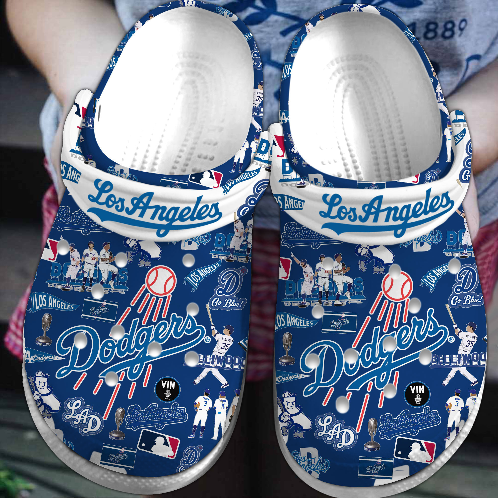 Los Angeles Dodgers MLB Sport Crocs Crocband Clogs Shoes Comfortable For Men Women and Kids