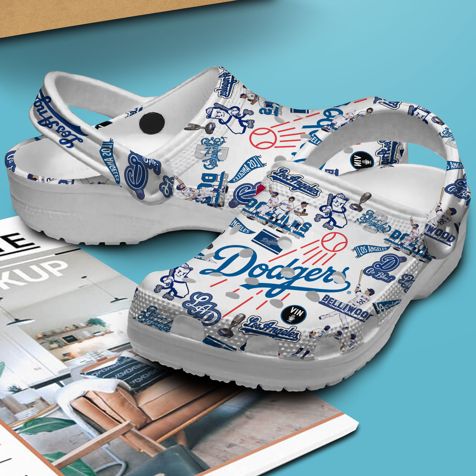 Los Angeles Dodgers MLB Sport Crocs Crocband Clogs Shoes Comfortable For Men Women and Kids - Image 3