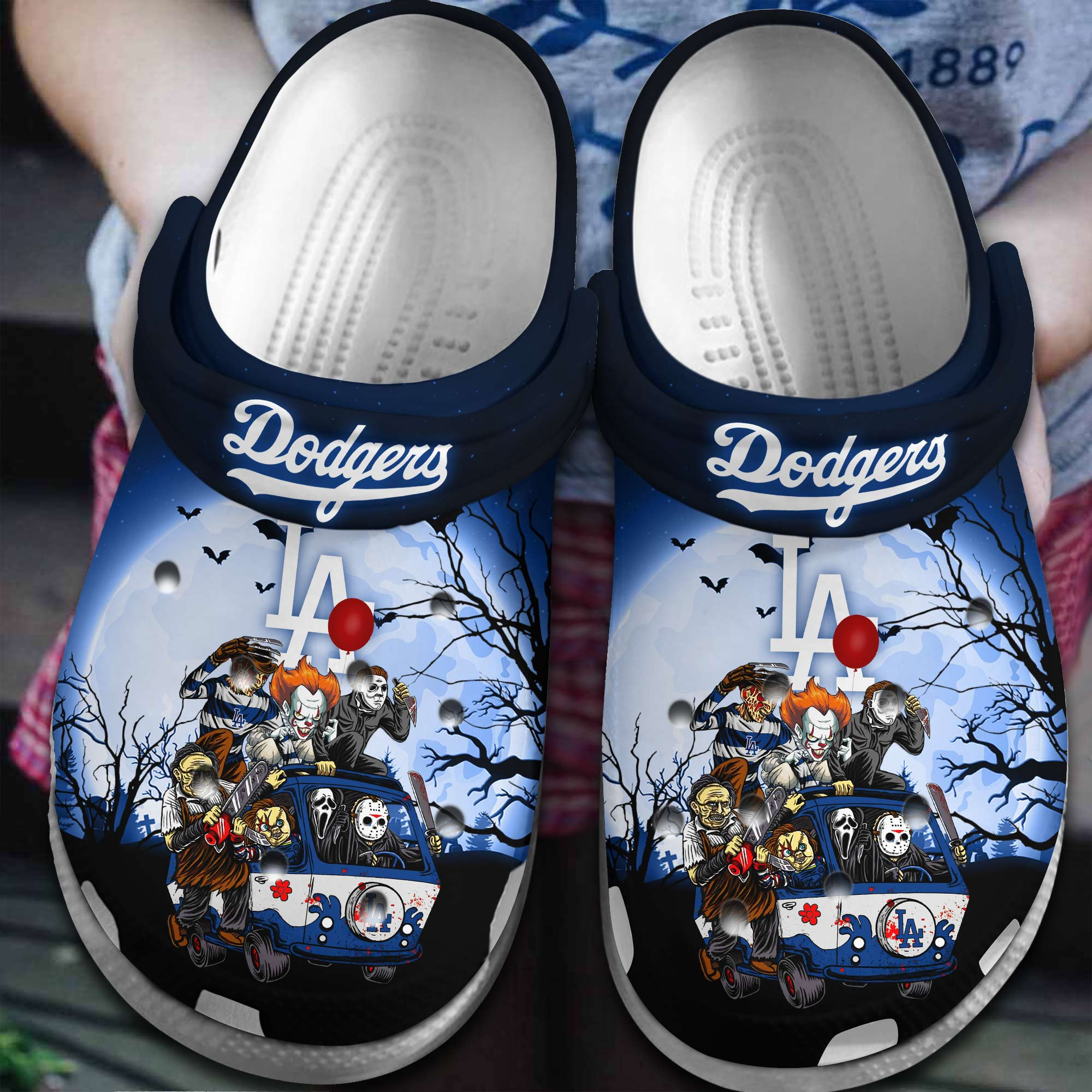 Los Angeles Dodgers MLB Sport Crocs Crocband Clogs Shoes Comfortable For Men Women and Kids