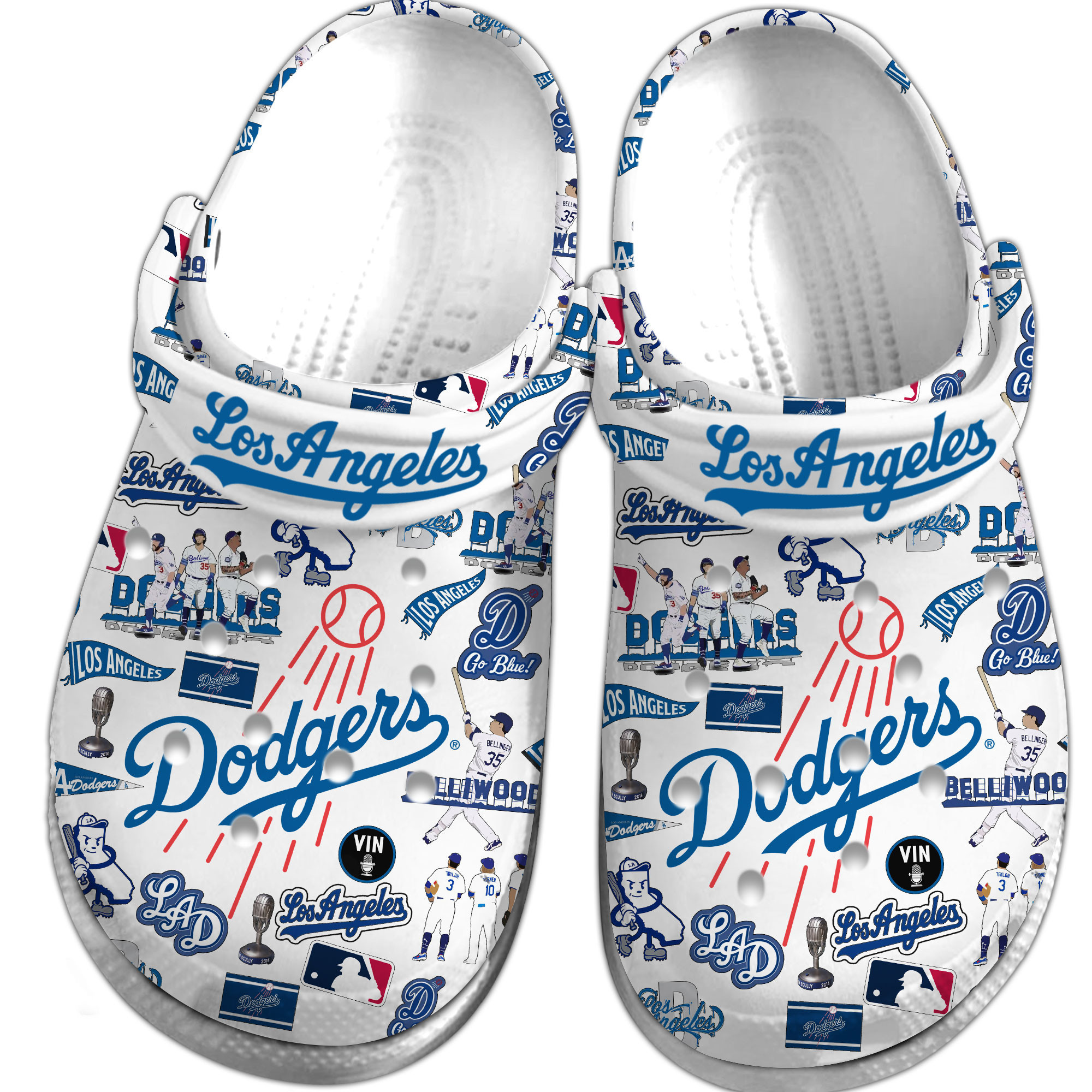 Los Angeles Dodgers MLB Sport Crocs Crocband Clogs Shoes Comfortable For Men Women and Kids - Image 2