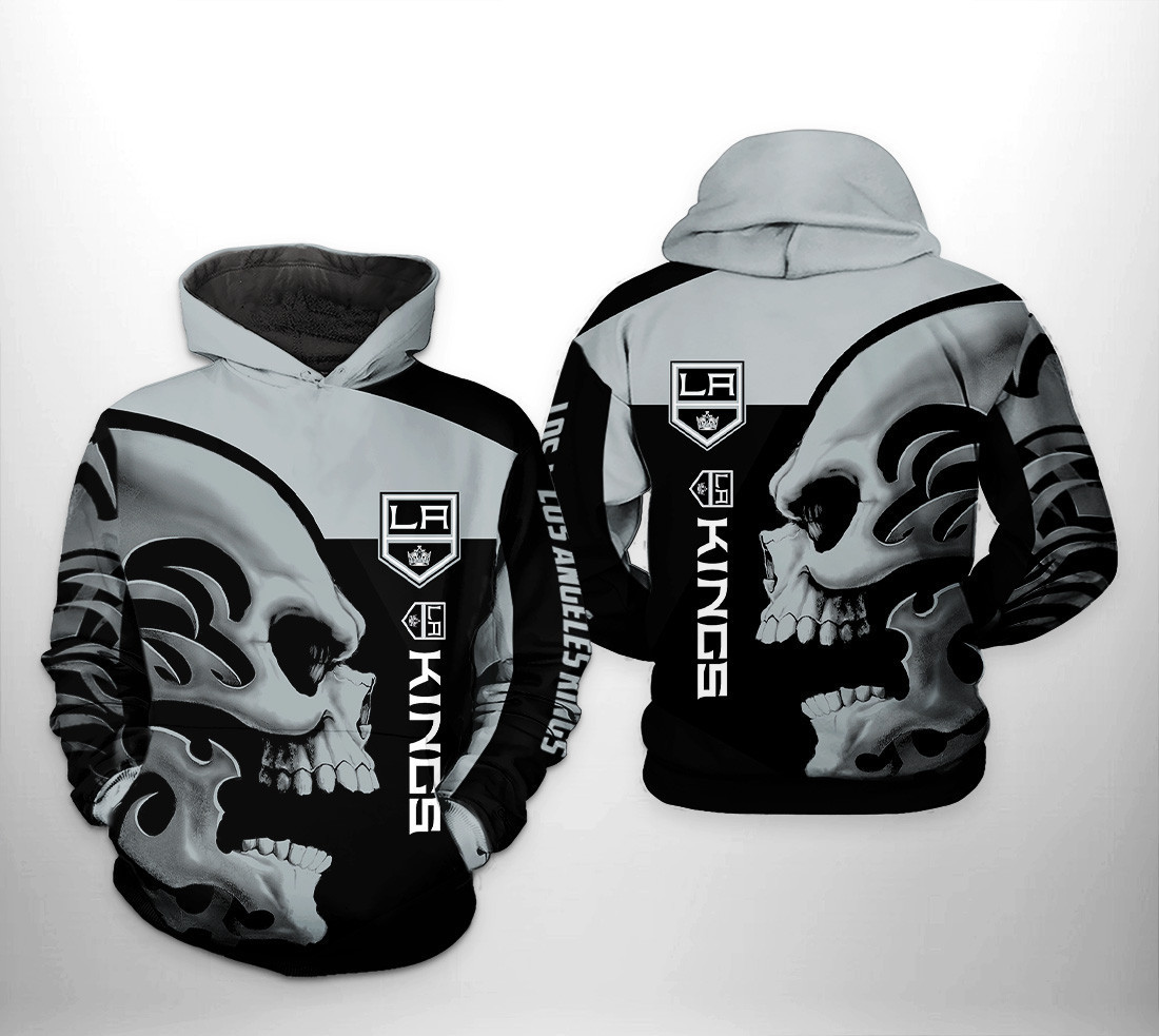 Los Angeles Kings NHL Skull 3D All Over Print Hoodie, Zip Hoodie