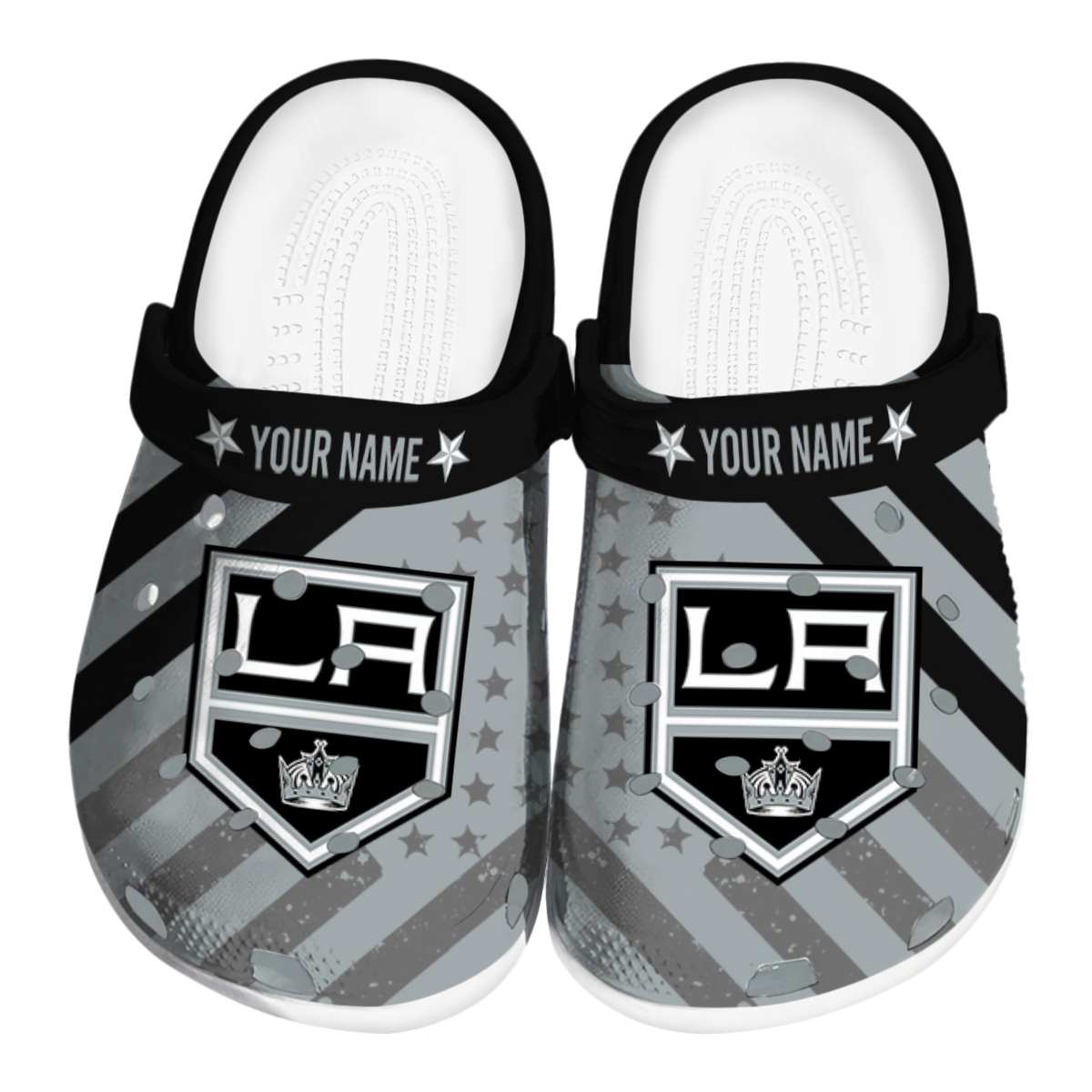 Los Angeles Kings NHL Sport Crocs Crocband Clogs Shoes Comfortable For Men Women and Kids