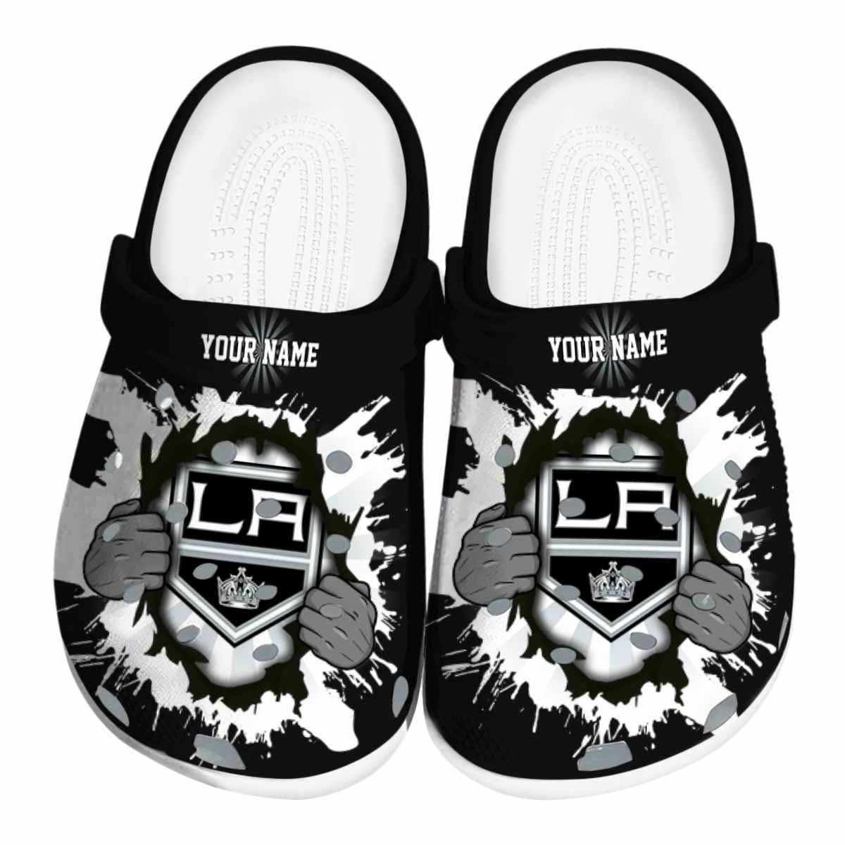 Los Angeles Kings NHL Sport Crocs Crocband Clogs Shoes Comfortable For Men Women and Kids